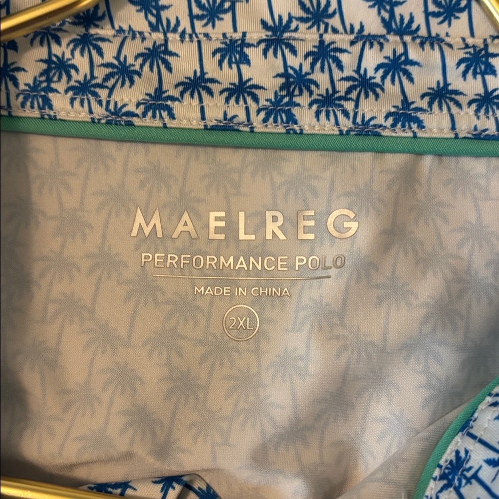 Maelreg Men's Blue palm tree Patterned Shirt - Picture 6 of 6